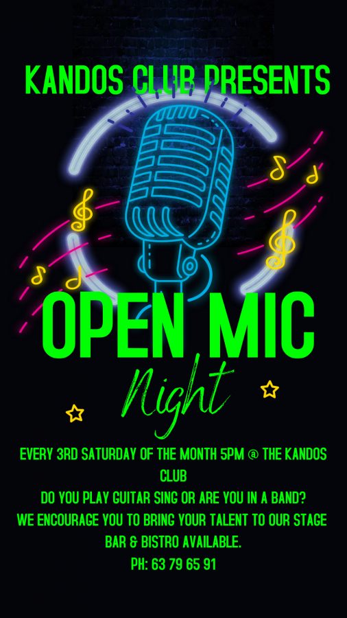 Open Mic Night ever 3rd Saturday of the month from 5pm